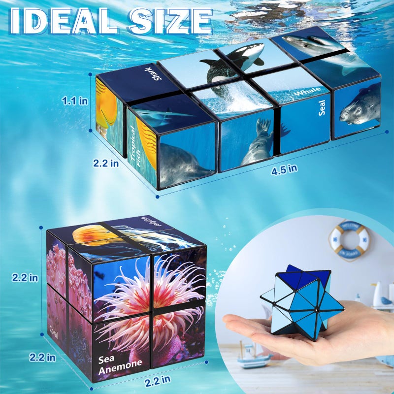 Euclidean Cube Star Cube Magic Cube Set, 2 in 1 Yoshimoto Cube for Kids and Adults, Toys for Boys and Girls Ages 8-12 - Image 5